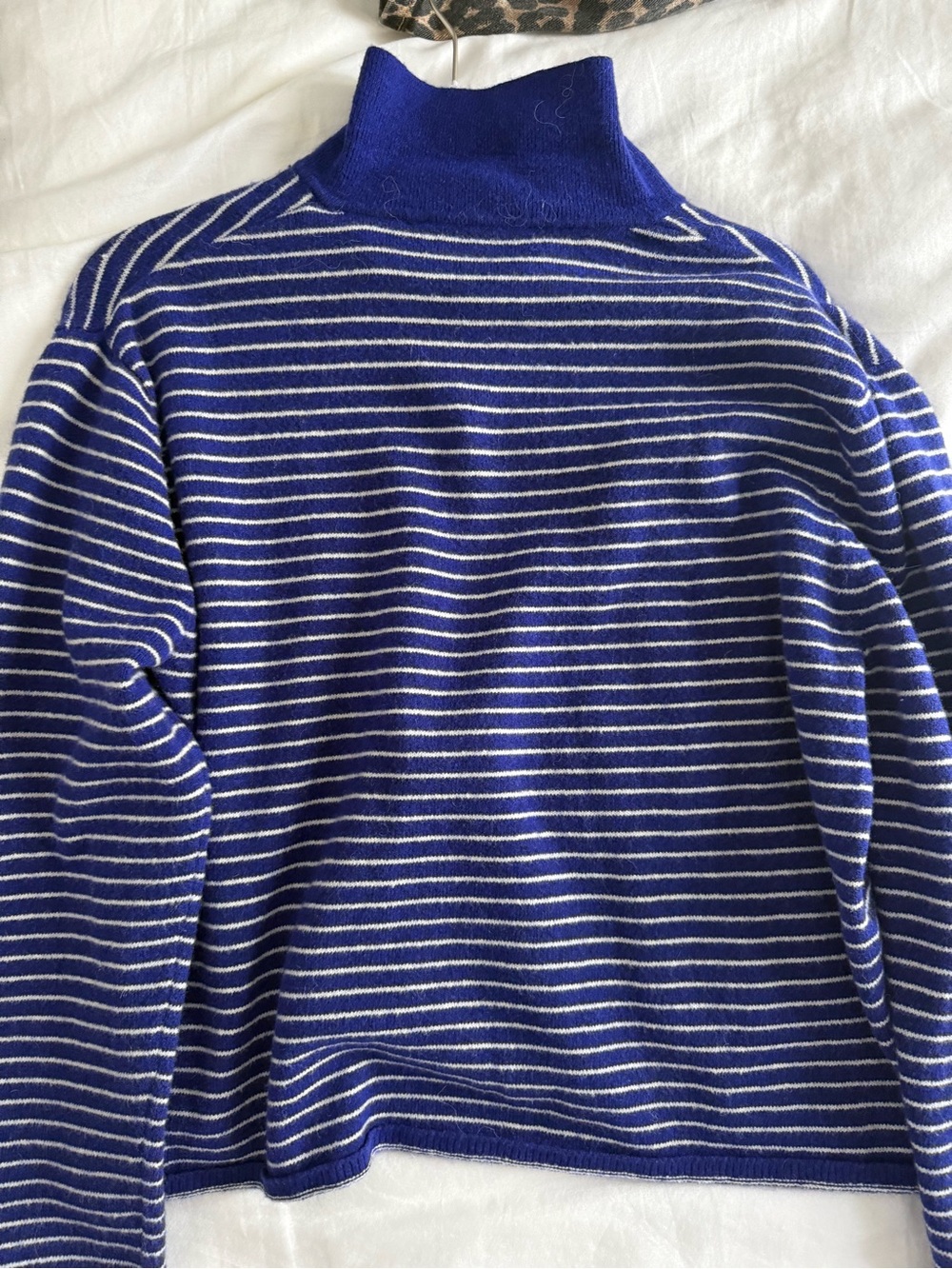 Blue Striped Polo Sweater - Picture 2 of 2